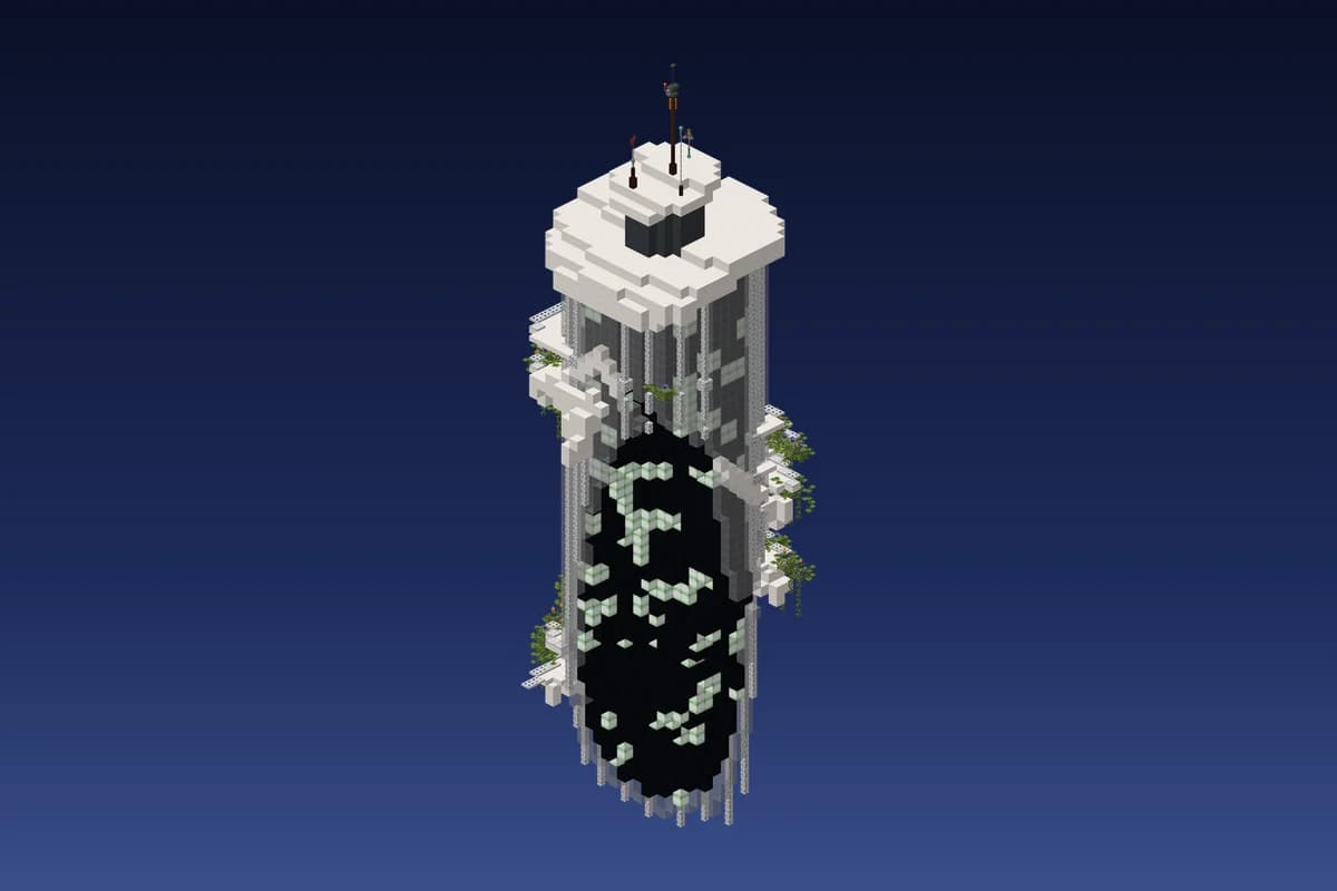 Alien Black White Observation Tower