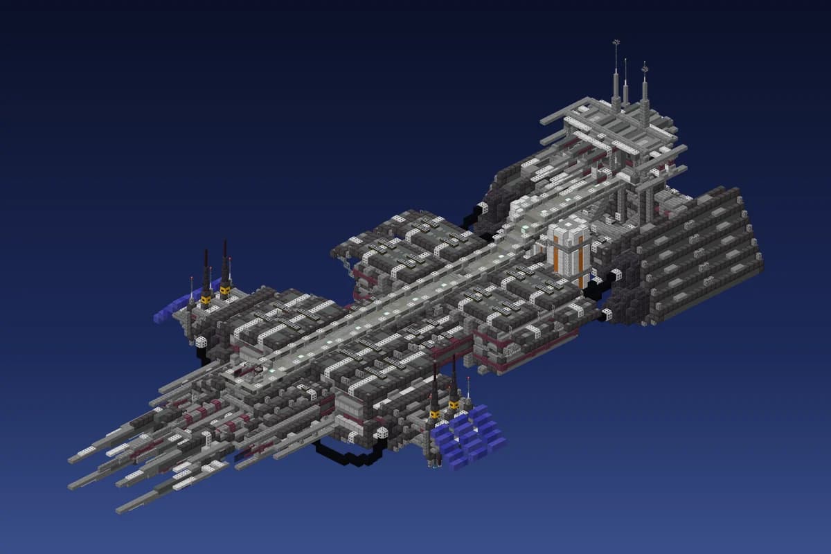 Alien Dark Needle Battleship