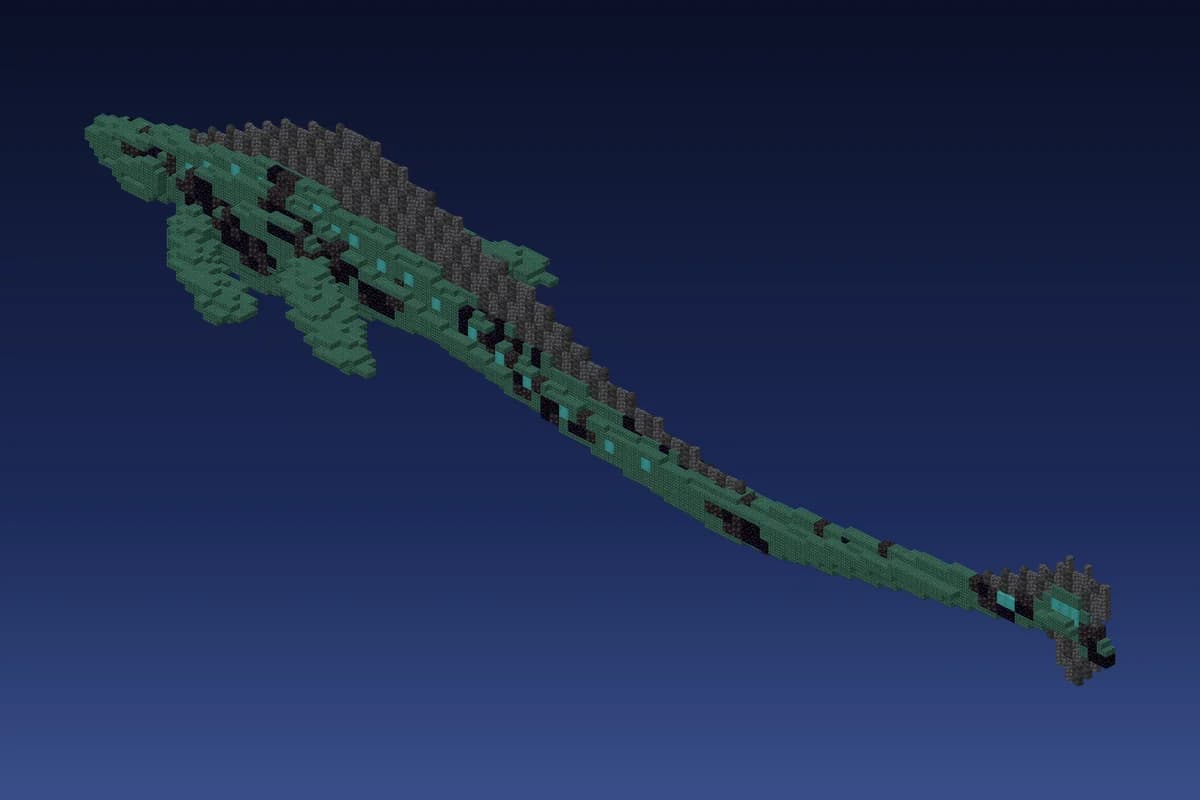 Alien Dark Prismarine Plesiosaur