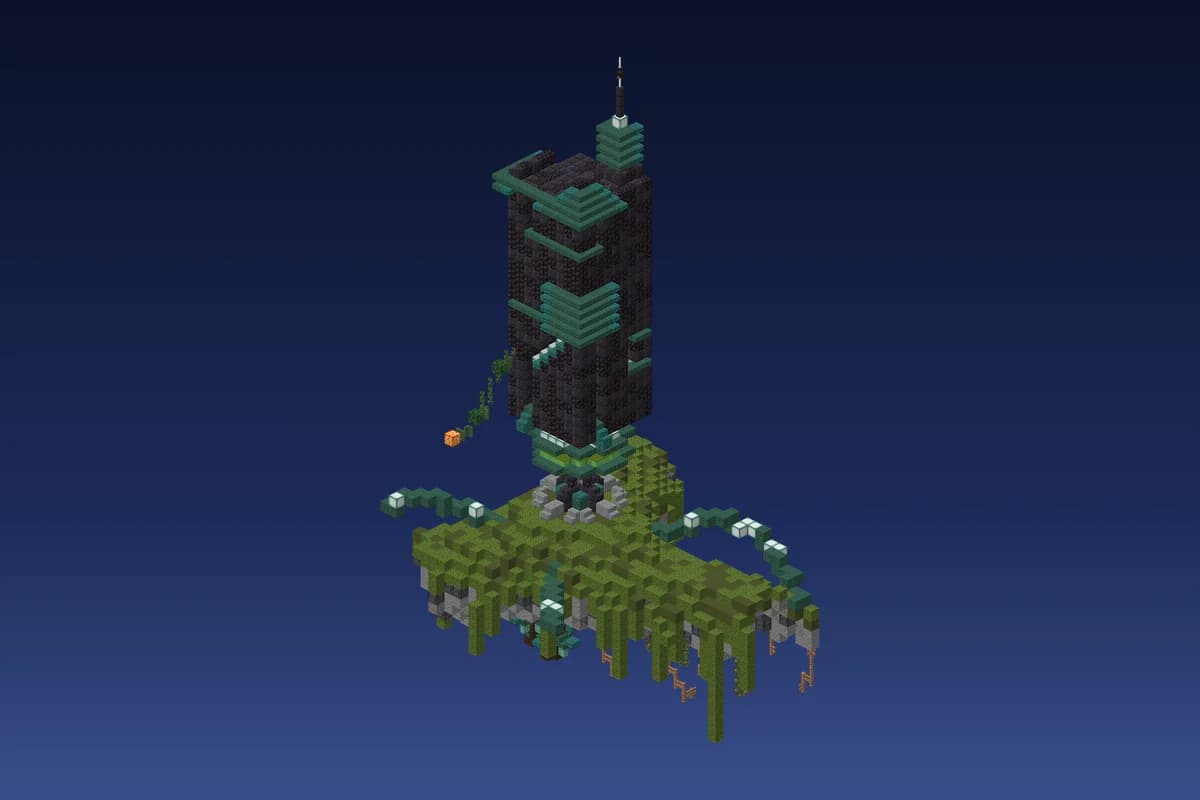 Alien Dark Tower on Mossy Island