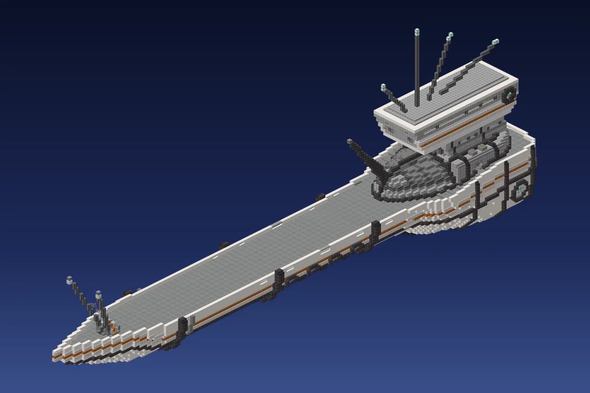 Alien Gray Lance Carrier Spaceship