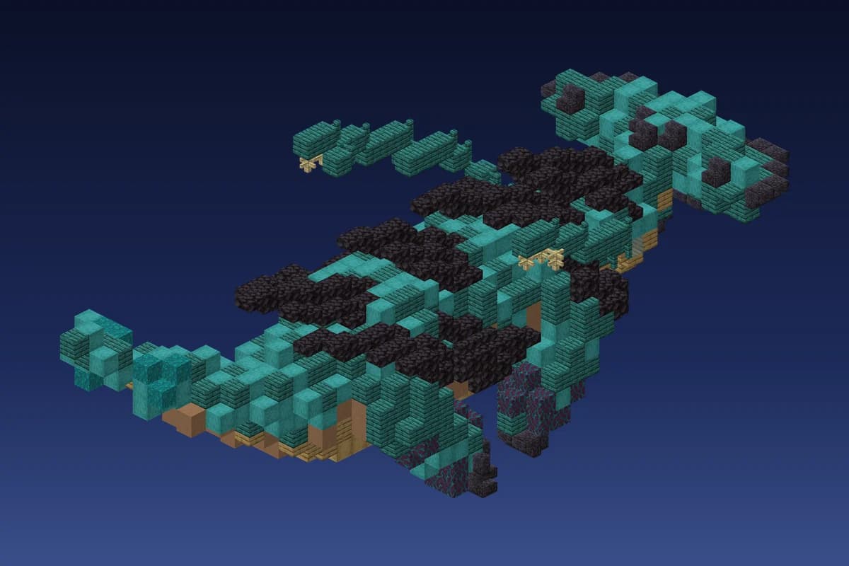 Alien Teal Winged Creature
