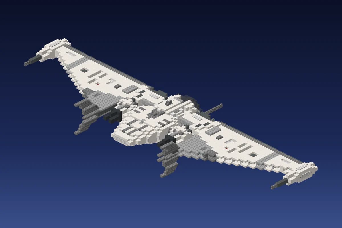 Alien White Cruiser Spaceship