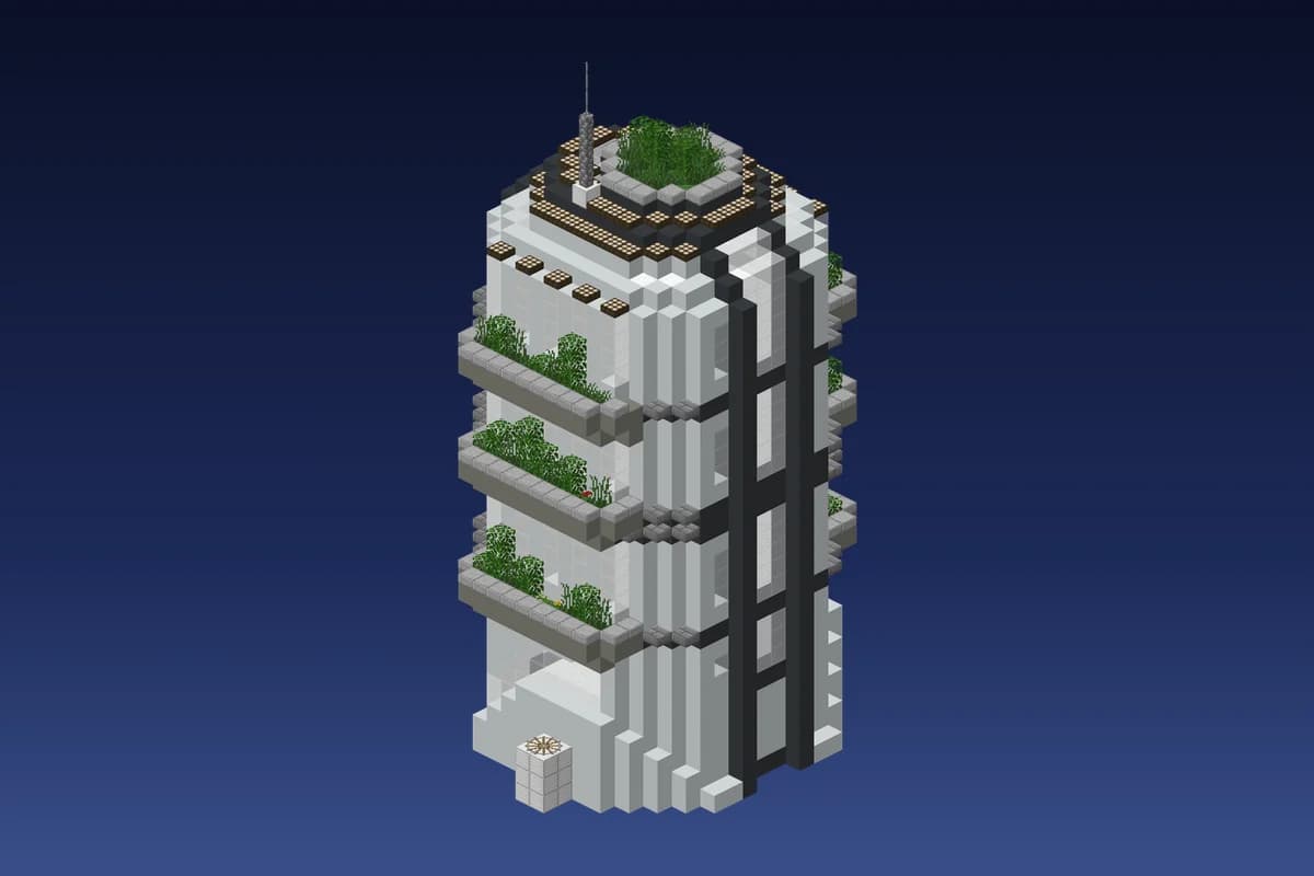 Alien White Habitat Tower