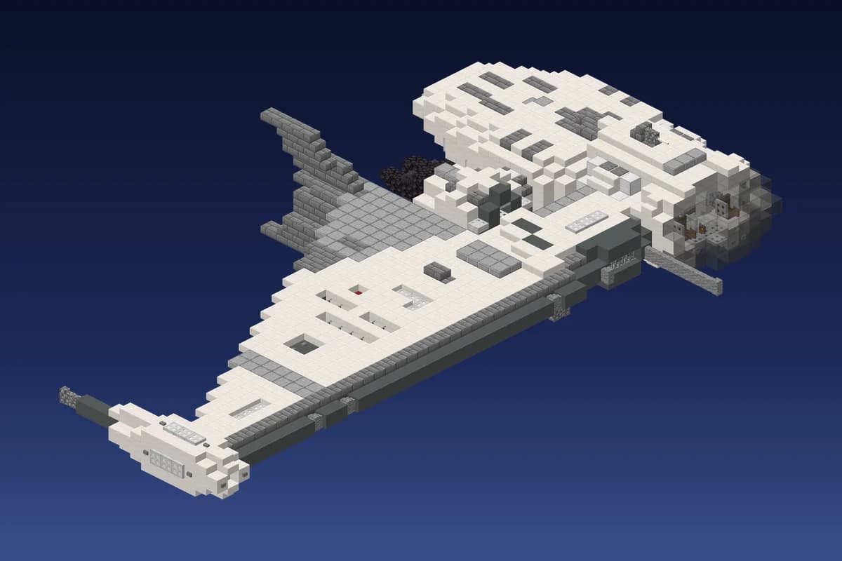Alien White Swept-Wing Fighter