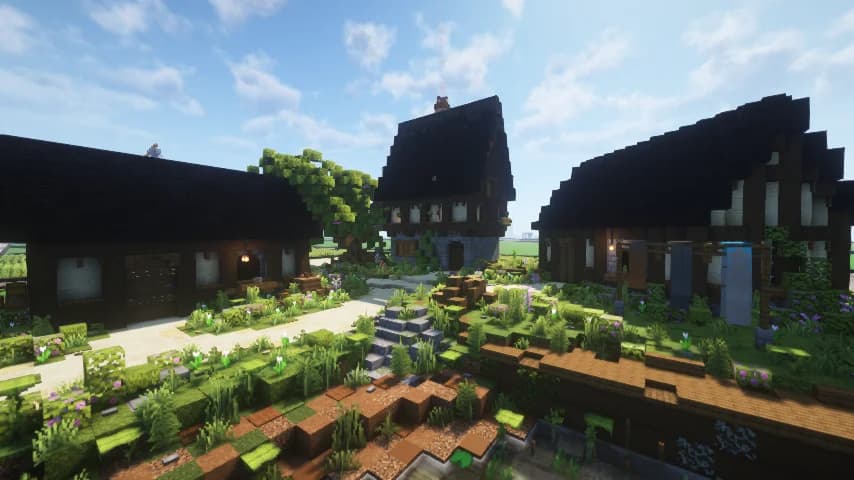 Pack of 3 Medieval Houses - Minecraft Schematic