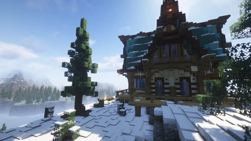 Snowy Medieval Fantasy House 2