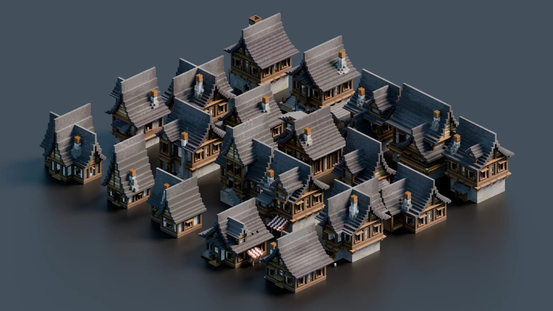 20 Medieval Houses Bundle - Minecraft Schematic
