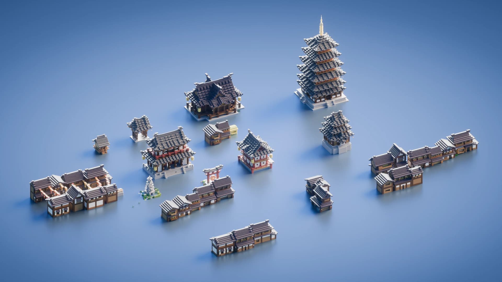 Bundle 18 Asian Schematics - Minecraft Schematic