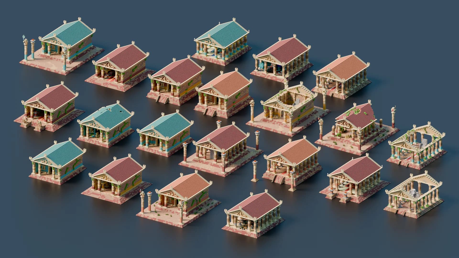 Bundle 20 Greek Temples - Minecraft Schematic