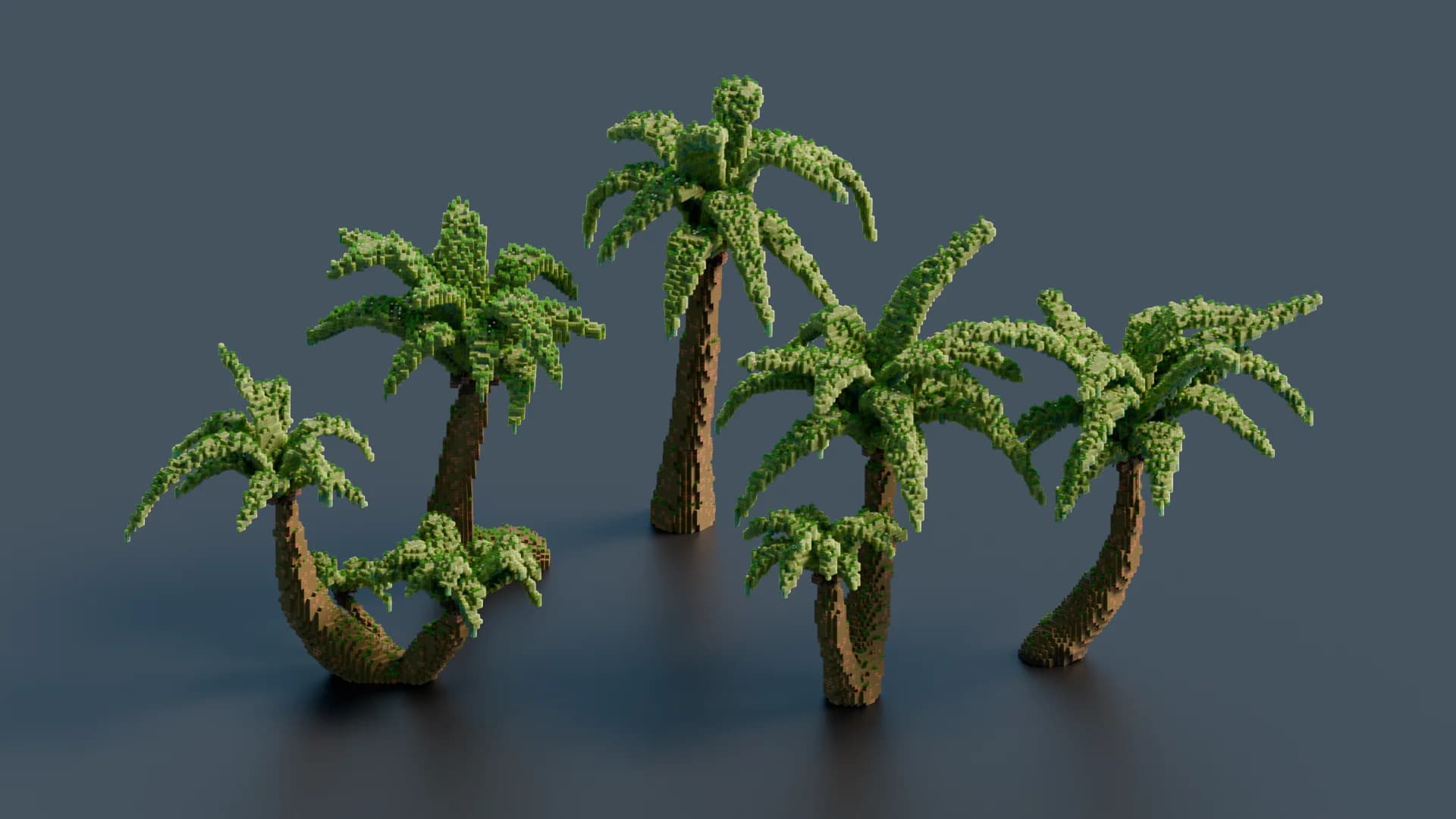Bundle 5 Palms Trees - Realistic - Minecraft Schematic