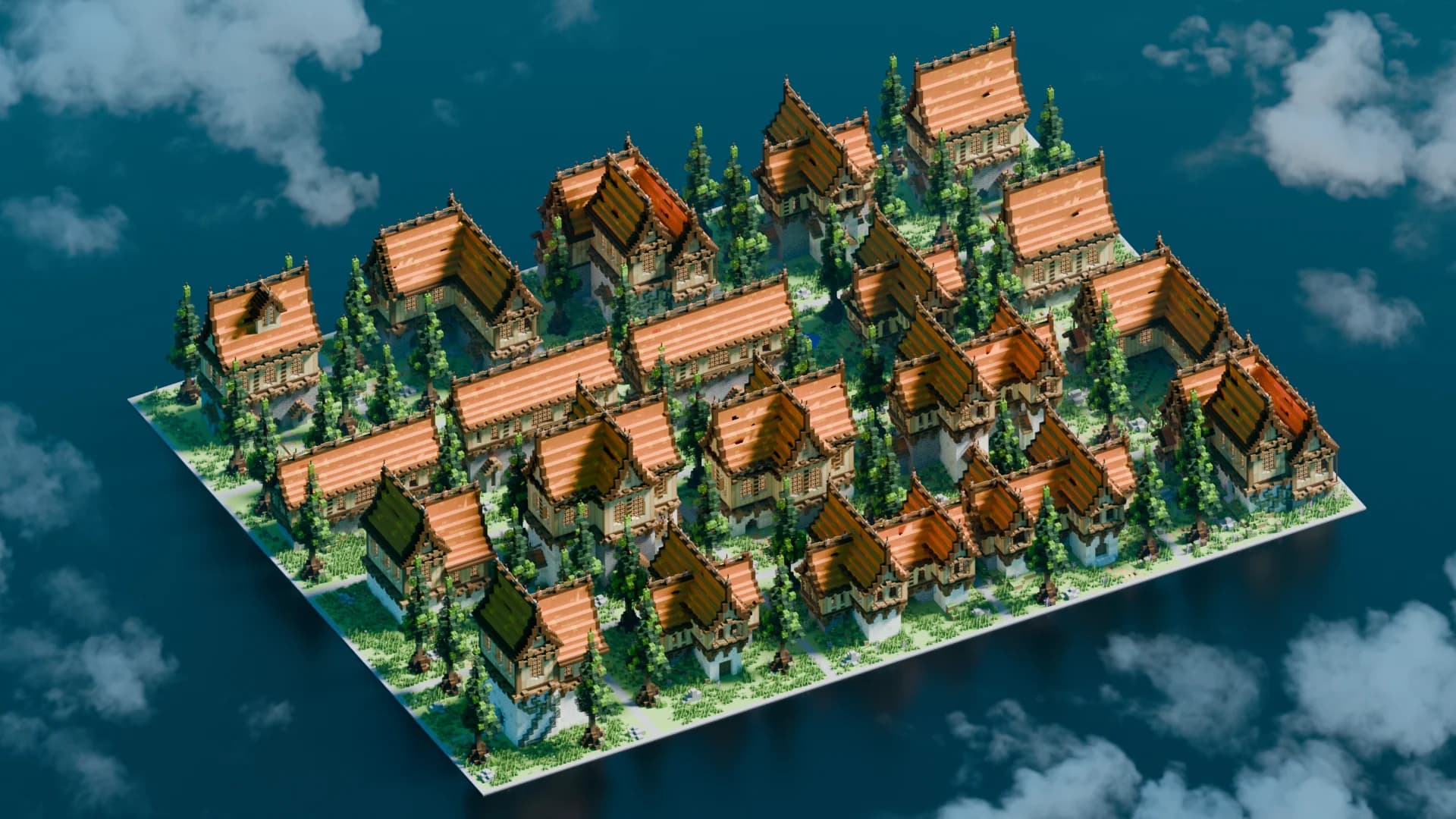 Bundle Medieval Italian Houses - Minecraft Schematic