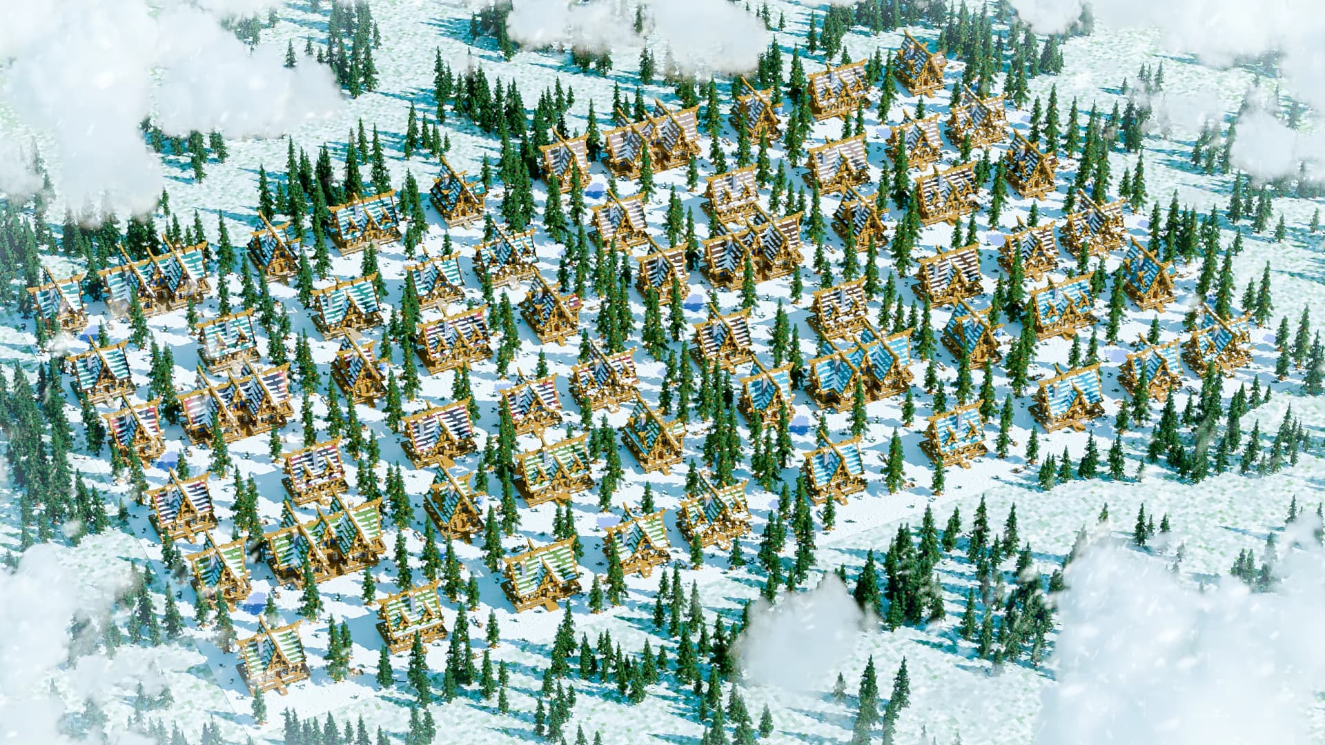 Bundle Medieval Snowy Fantasy House - Minecraft Schematic