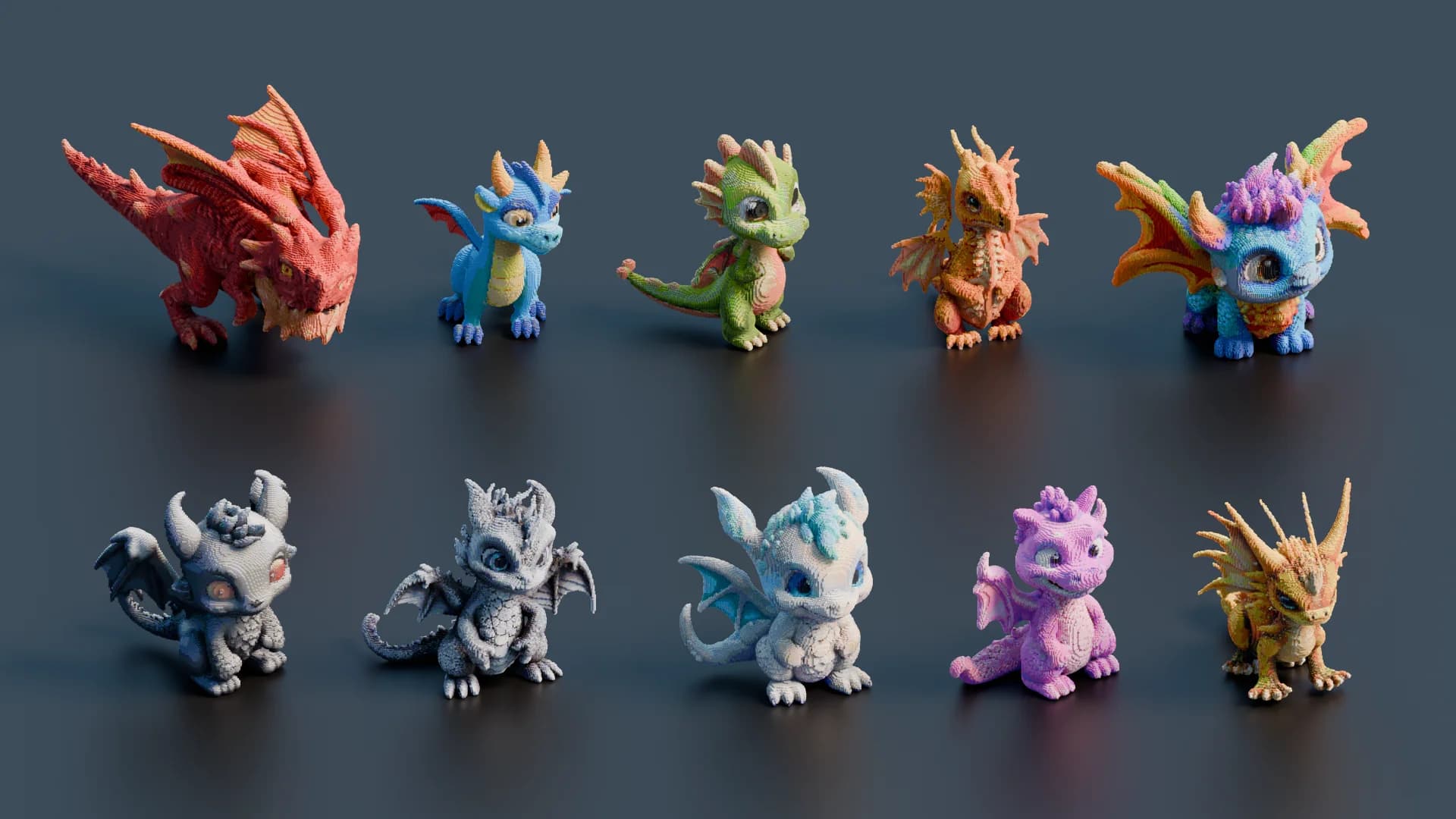 Bundle of 10 Minecraft Dragons - Minecraft Schematic