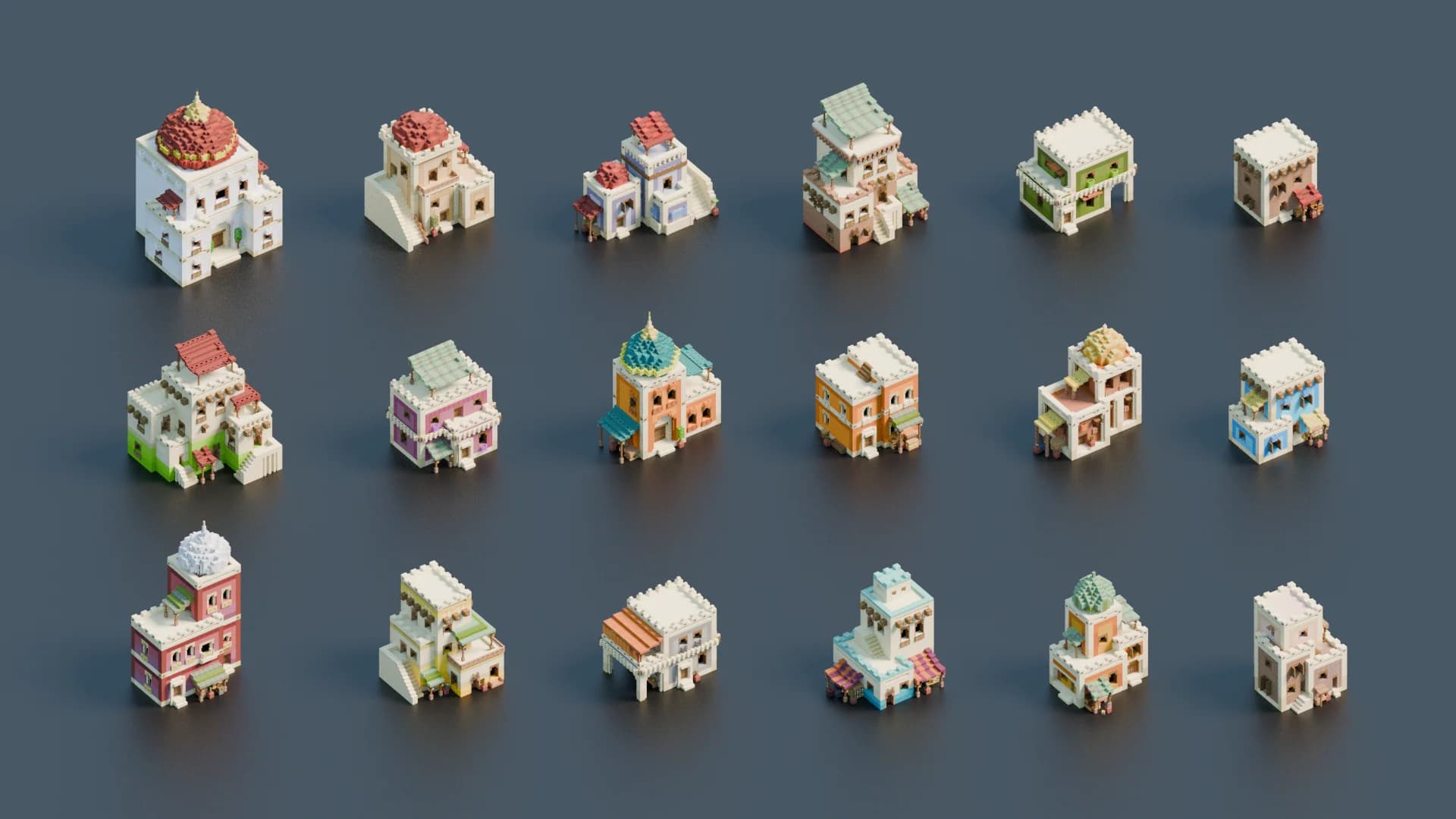 Bundle of 18 Egypt Houses - Minecraft Schematic