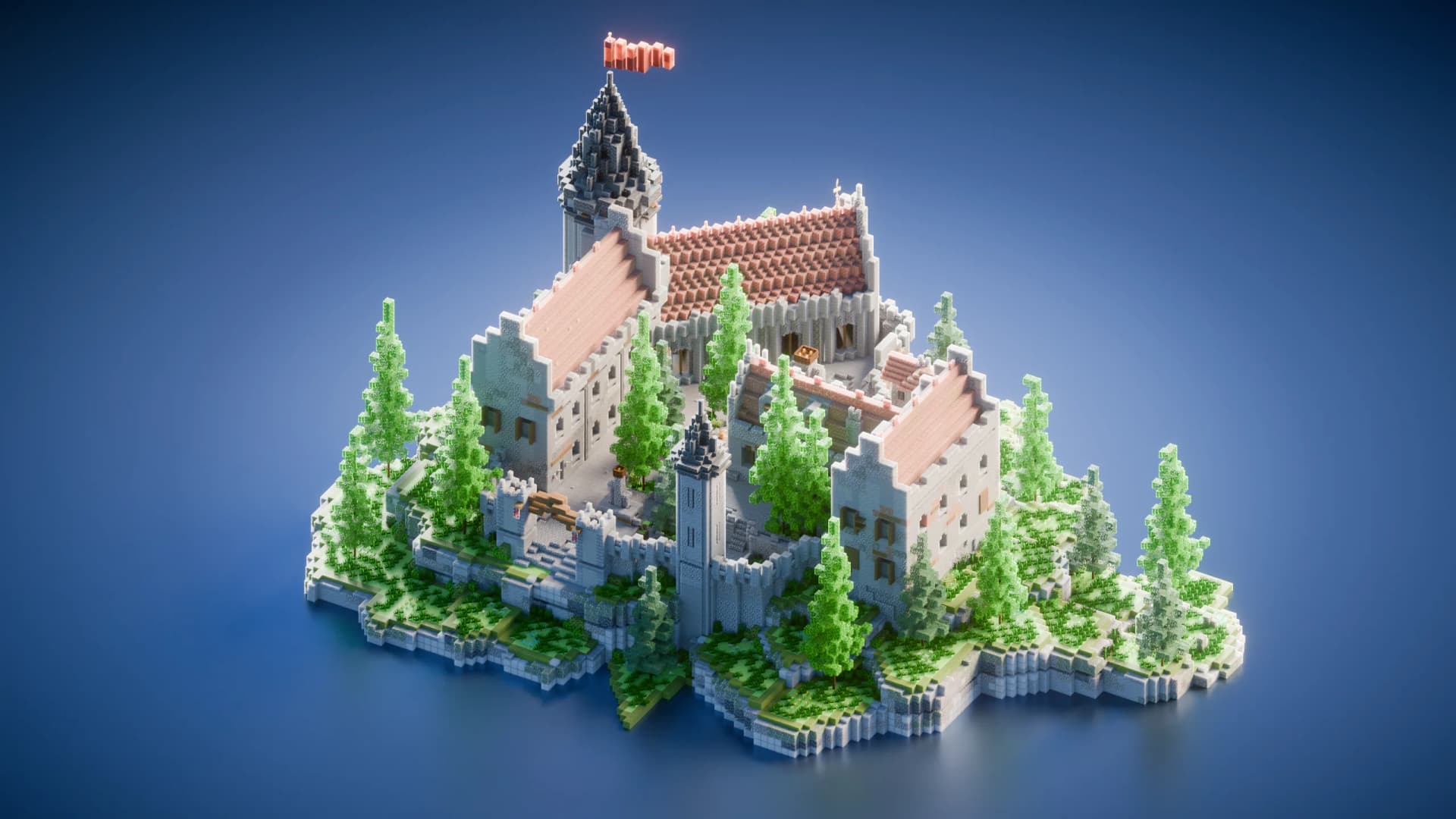Medieval Castle - King of the Hill - Minecraft Schematic