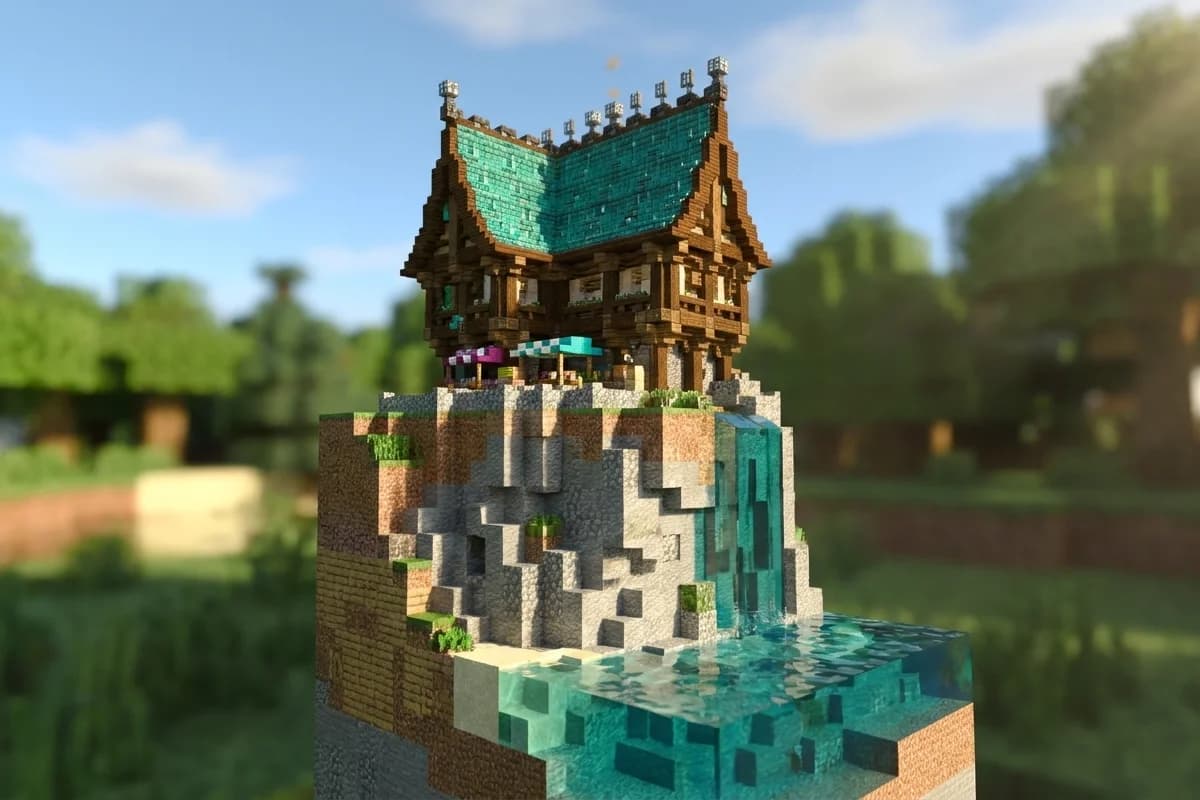 Medieval Waterfall House