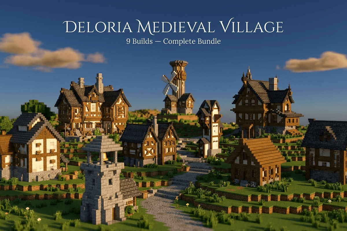 Deloria Medieval Village — 9 Builds Bundle