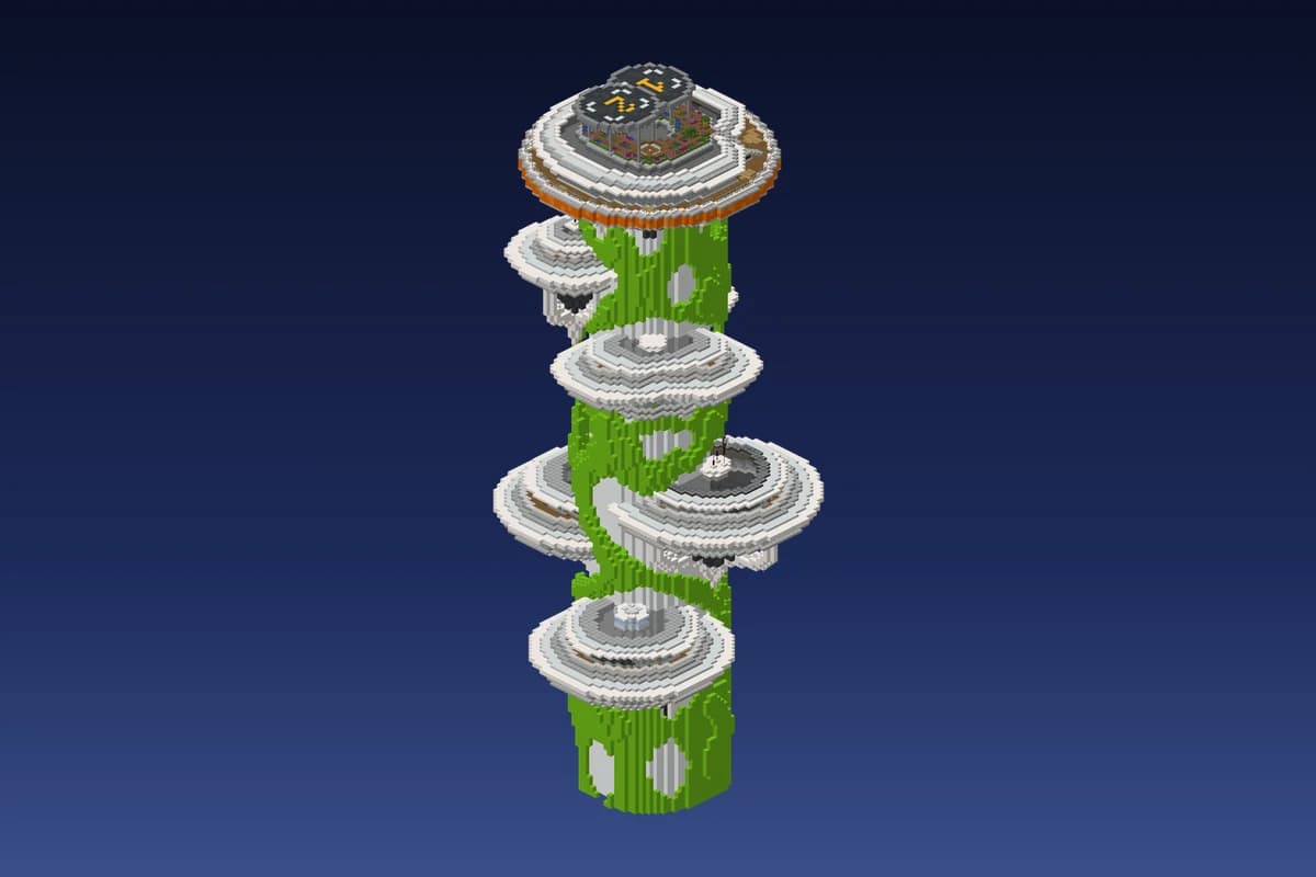 Alien Green Disc Tower