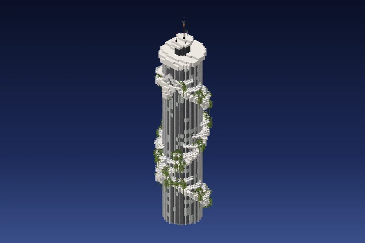 Alien Vine Covered Black Tower