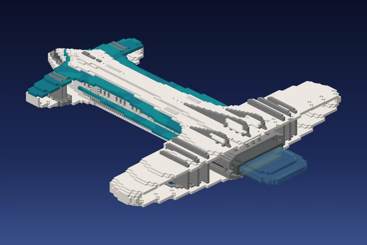 Alien White Jet Shuttle