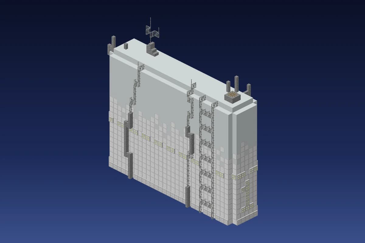 Alien White Slab Building