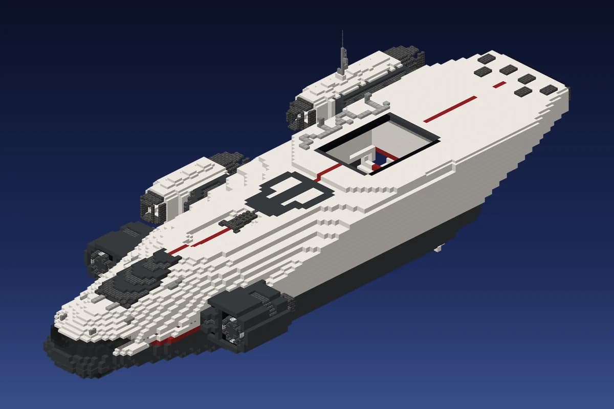 Alien White Strike Spaceship